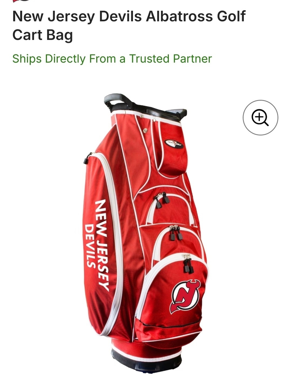 Red Golf Cart Bag - Official Team Design